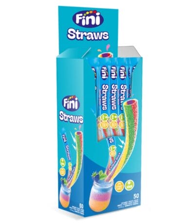 Fini Straws Rainbow sauer - 10 Stück im Set