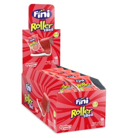 Fini filled Roller Erdbeere 18x20g im Display