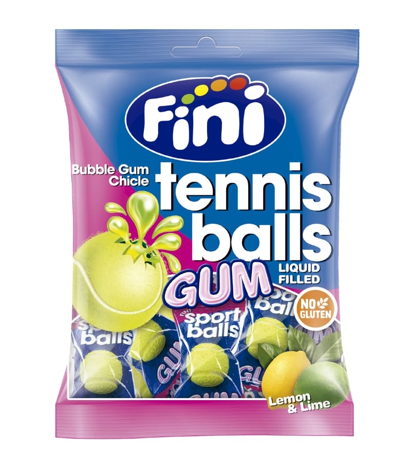Fini Bubble Gum Tennis Balls 80g Beutel einzeln