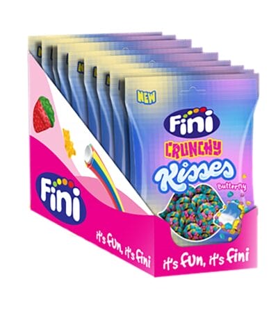 Fini Fruchtgummi Crunchy Kisses Butterfly- 12x75g im Beutel