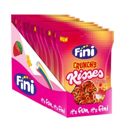 Fini Fruchtgummi Crunchy Kisses Passion - 12x75g im Beutel
