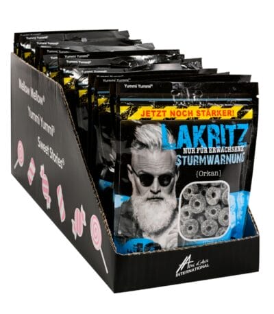 Yummi Yummi® Lakritz Sturmwarnung® Stärke 12 Rettungsringe Karton